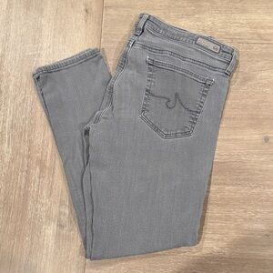 Stevie Ankle Slim Straight Leg Stylish Women's Jeans in Gray